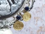 TAGLIAMONTE Designs (SH887E-Sap) 14K Cameo Earrings w/ Sapphires*Hercules*Reg.$650