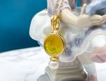 TAGLIAMONTE Designs (2183P) 925SS/YGP Venetian Cameo Pendant*Arethusa*Reg.$250