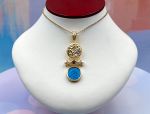 TAGLIAMONTE Designs (2106P) 925SS/YGP Magnesite Cameo Pendant *Athena*Reg.$240