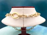 TAGLIAMONTE (2132N) 925SS/YGP Oval Link Necklace*Pearls*Reg.$600