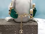 TAGLIAMONTE Designs (1793) 925SS/YGP Venetian Cameo Bracelet with *Lapis, Pearls*Medusa, Aurora*Reg.$650
