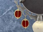TAGLIAMONTE Designs (SH012) 925SS/YGP Venetian Cameo Earrings *Scarab*Reg.$350