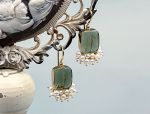 TAGLIAMONTE Designs (2037E) 925SS/YGP Intaglio Earrings*Pearls*Reg.$325