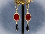 TAGLIAMONTE Designs (2201E) 925SS/YGP Venetian Cameo Earrings *Muse*Reg.$185