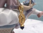 TAGLIAMONTE Designs (2334P) 925/YGP Cameo Pendant*Sapphire*Reg.$150