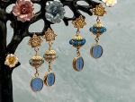 TAGLIAMONTE Designs (SH273) 925SS/YGP Venetian Intaglio Earrings*Reg$250