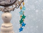 TAGLIAMONTE Designs (SH808-Blue Multi) 925SS / YGP Venetian Cameo Earrings*Sea Life Collection* Reg.$240